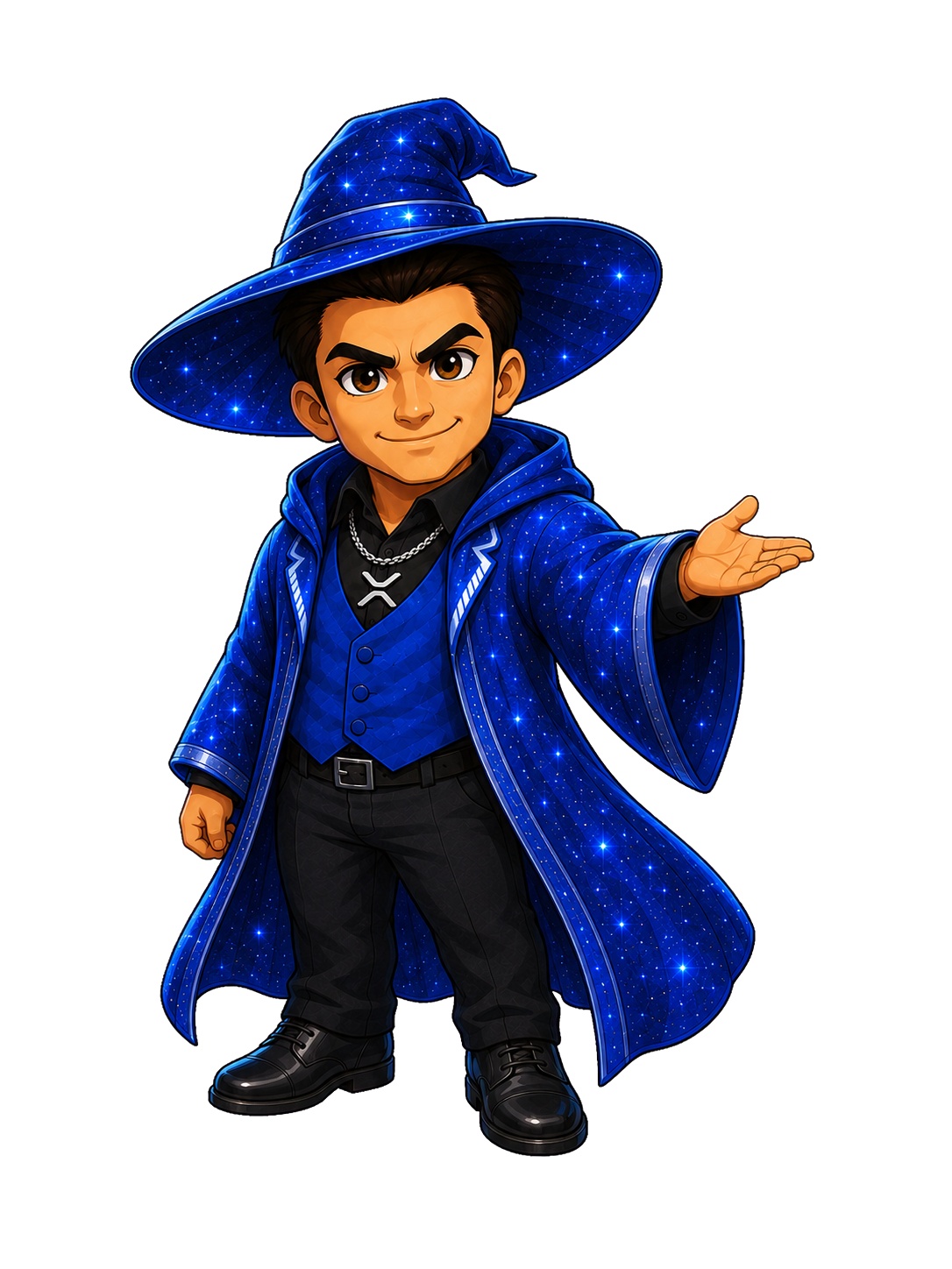 Chibi Percy welcoming collectors into the Fuzzy Card Shop
